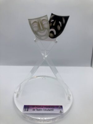 troféu acrílico festival teatro